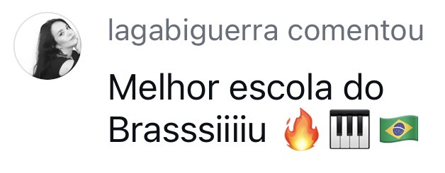 lagabiguerra comenta no Instagram chamando de melhor escola do Brasil