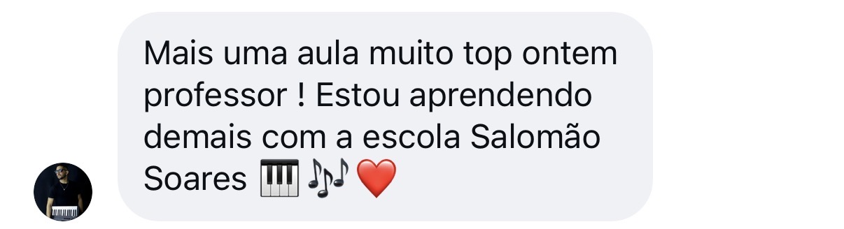 Aluno agradece por mais uma aula muito boa e diz estar aprendendo muito na Escola