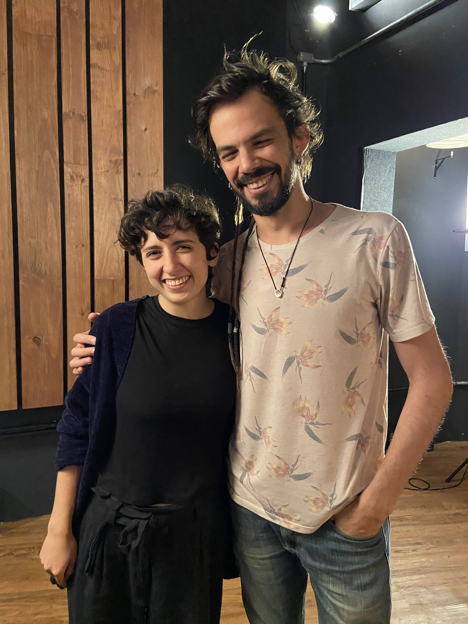 Salomão Soares and Stephanie Borgani at Estúdio DaPaVirada, in São Paulo