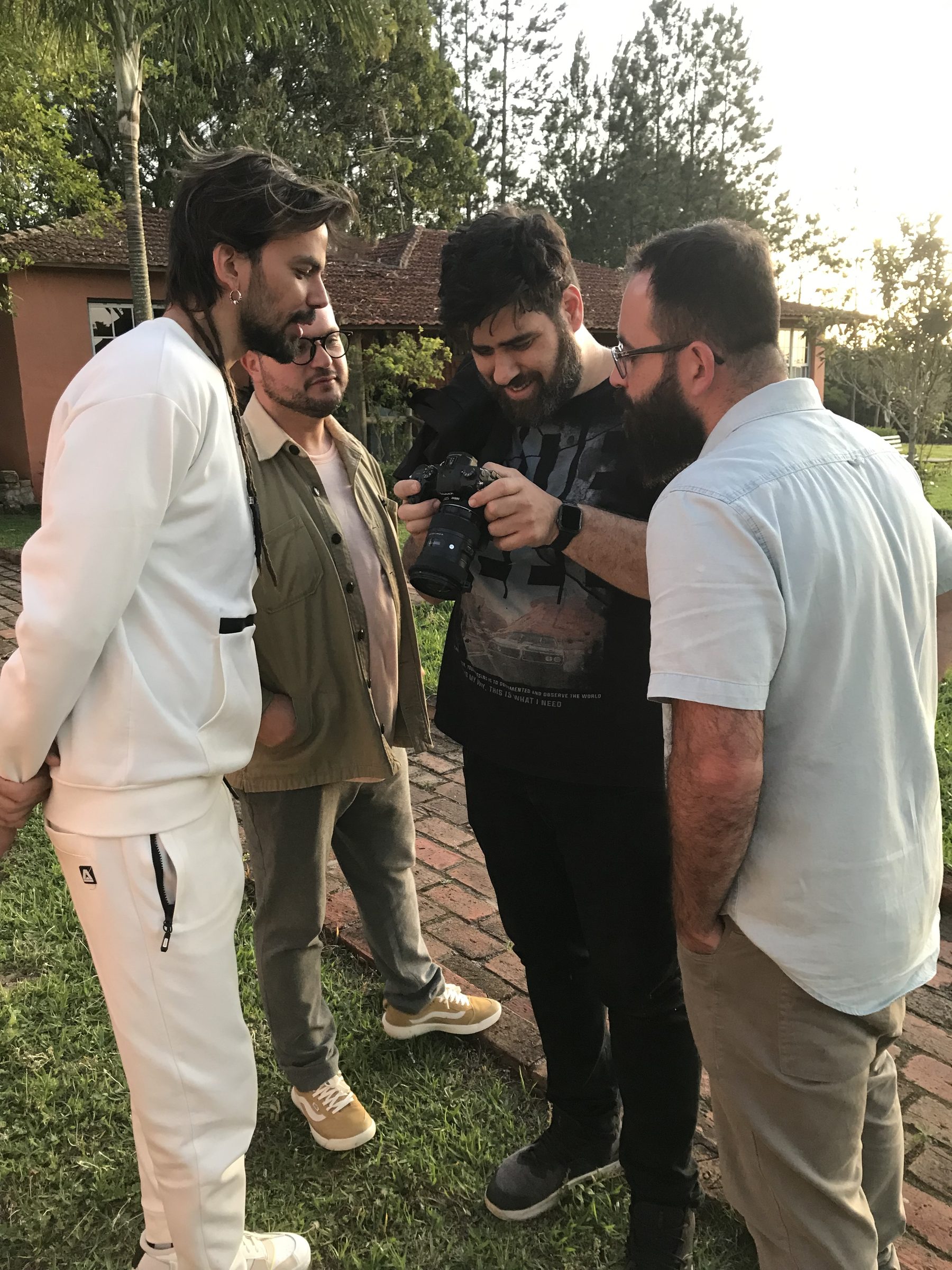 Salomão Soares Trio na gravação do álbum Espirais, Estúdio Gargolândia